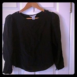 Jordan 100% silk black blouse.